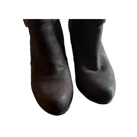 Kenneth Cole Reaction Brown Pebbled Leather Wedge Heel Ankle Boots Size 8.5 - Picture 7 of 8